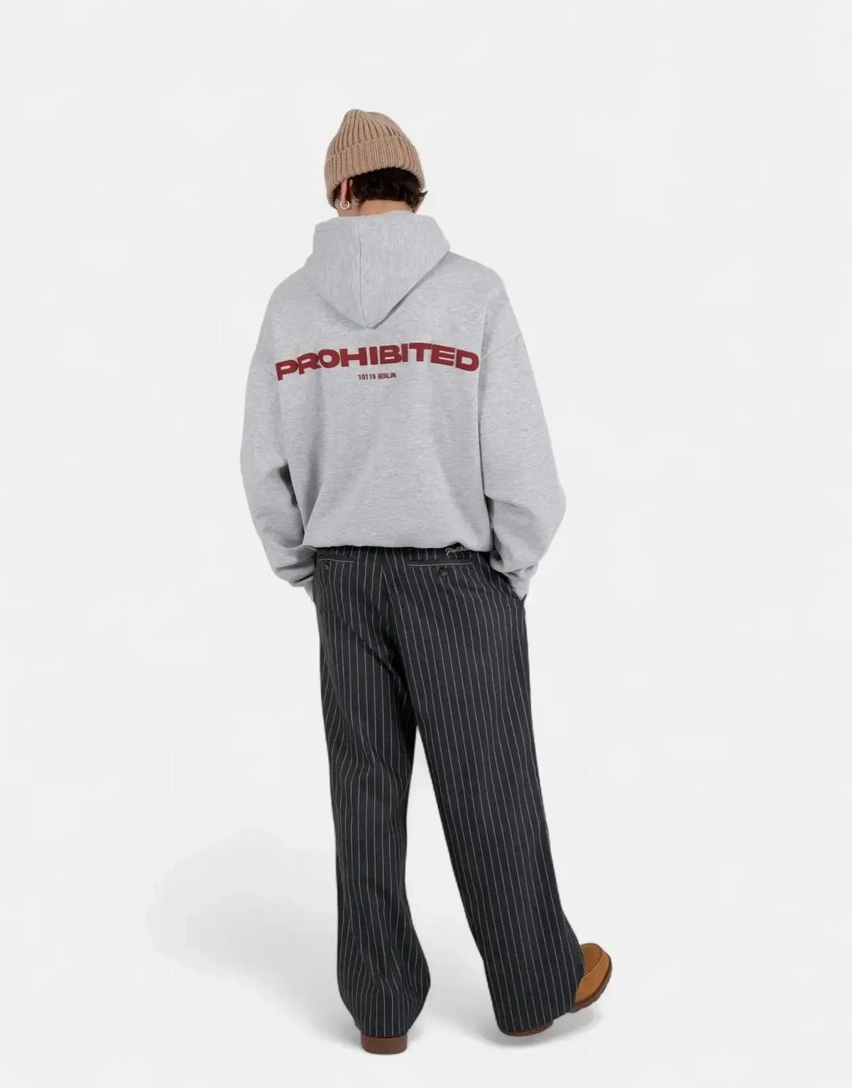 Prohibited 10119 Grey Melange Hoodie - Subwear