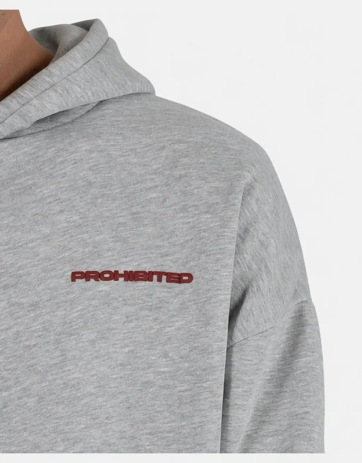 Prohibited 10119 Grey Melange Hoodie - Subwear