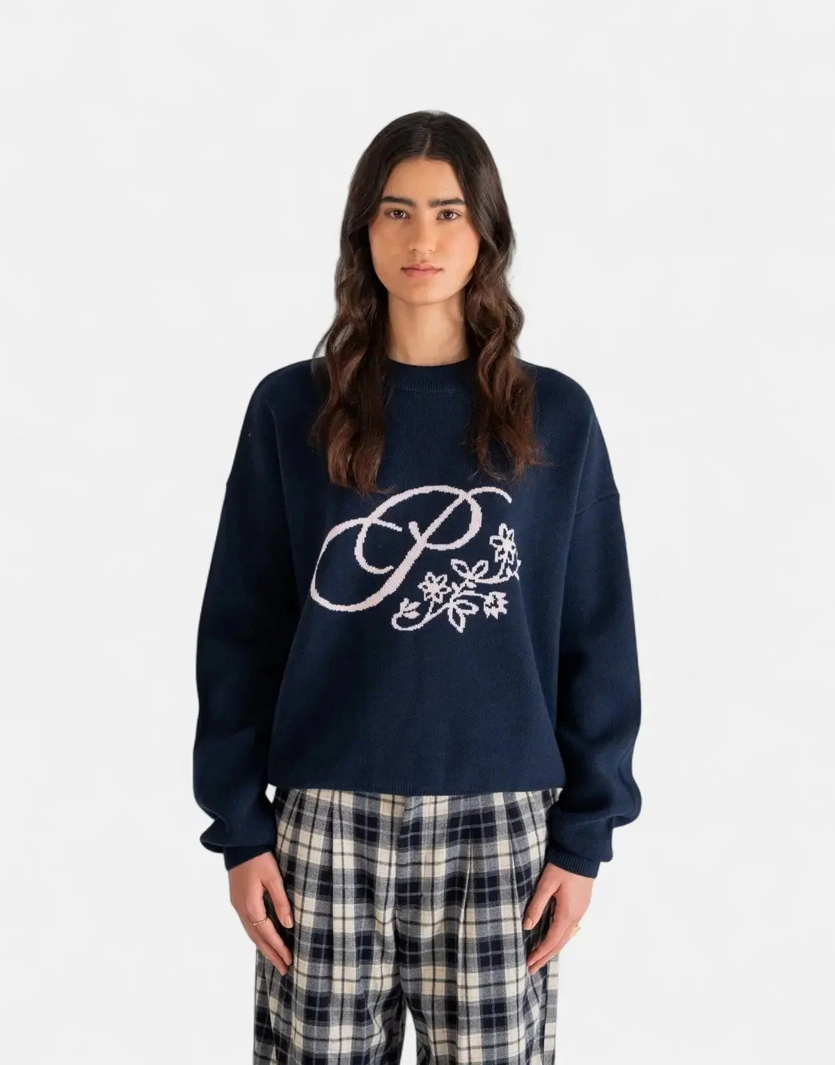 Prohibited Bloom Knit Navy Sweatshirt - Subwear