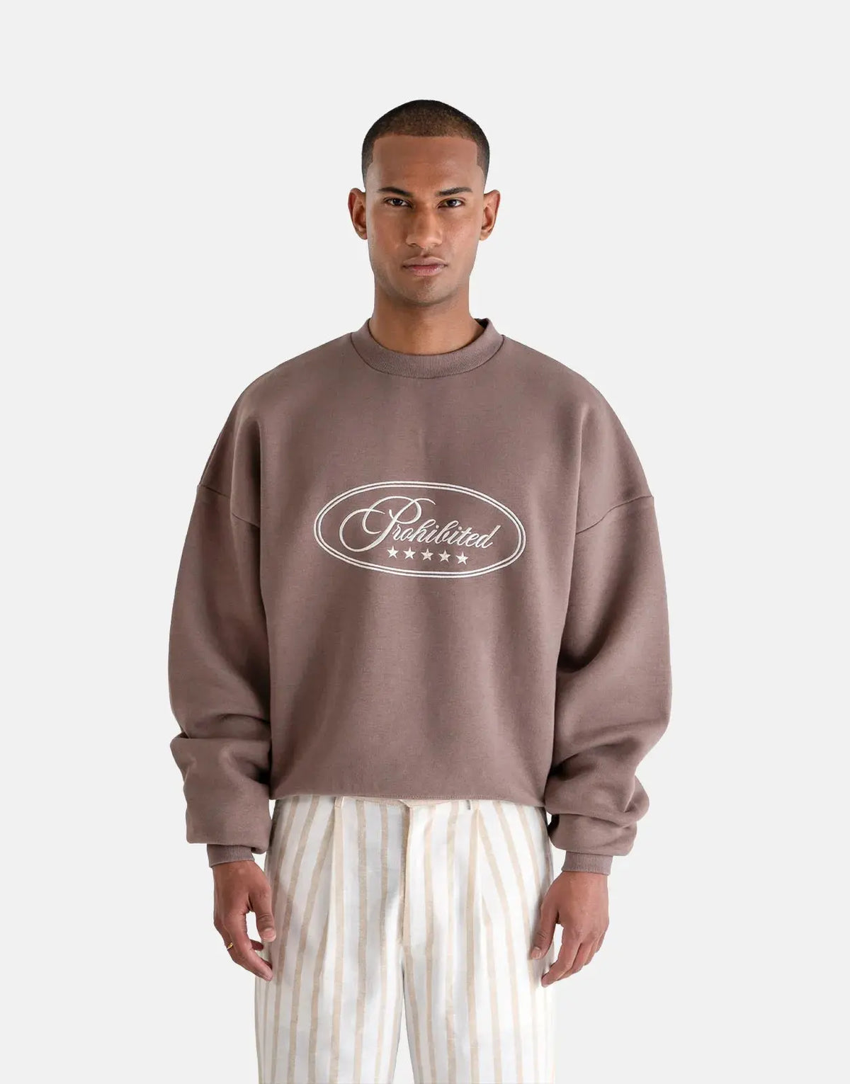 Prohibited Five Star Grey Crew Neck - Subwear