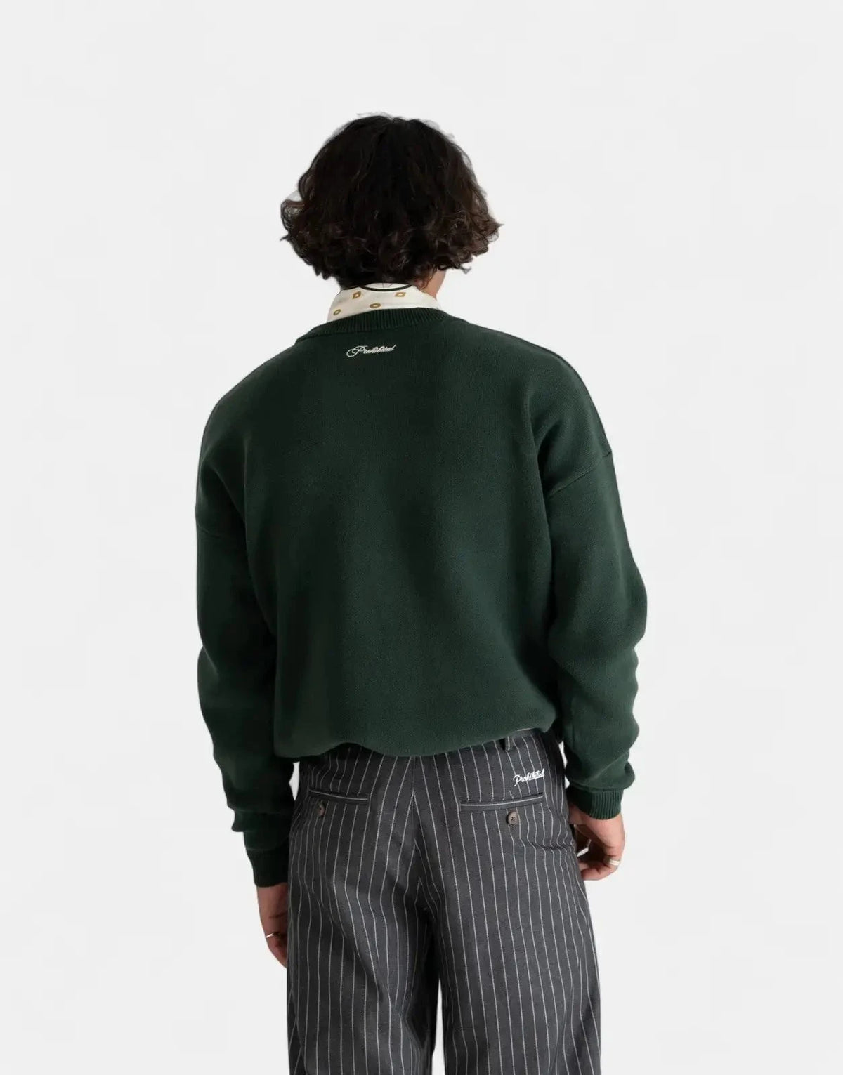 Prohibited Initial Knit Green Sweatshirt - Subwear