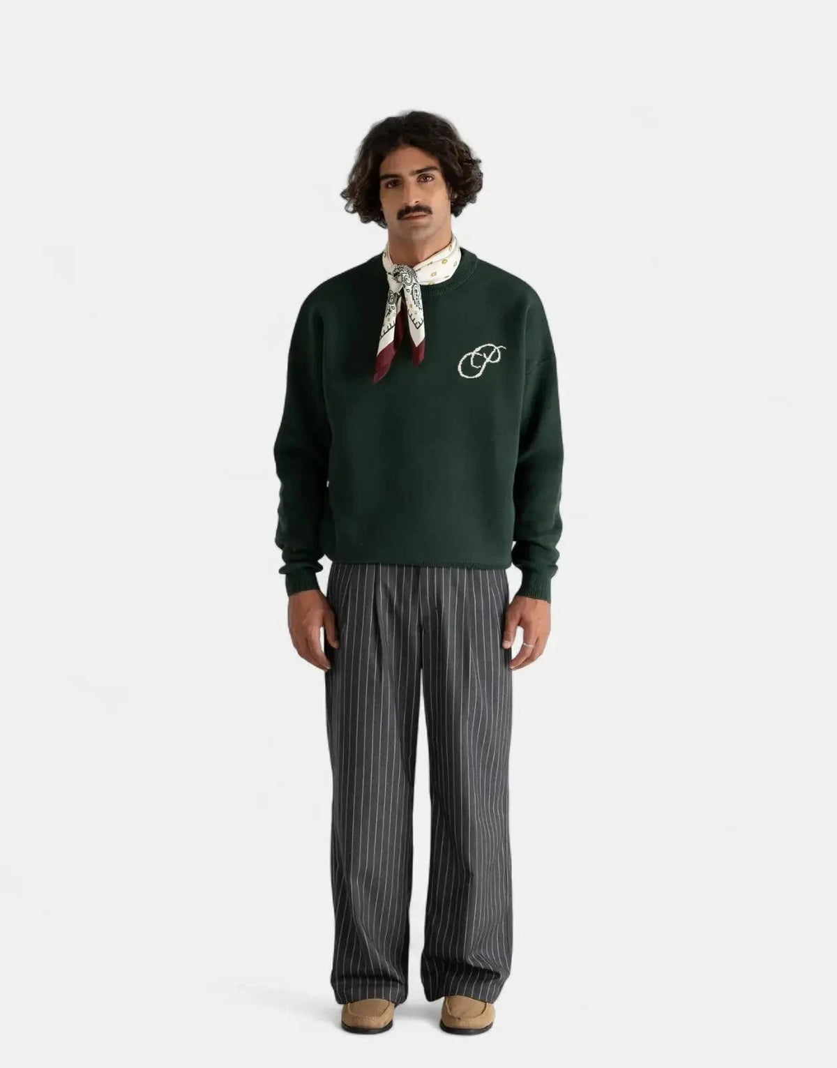 Prohibited Initial Knit Green Sweatshirt - Subwear