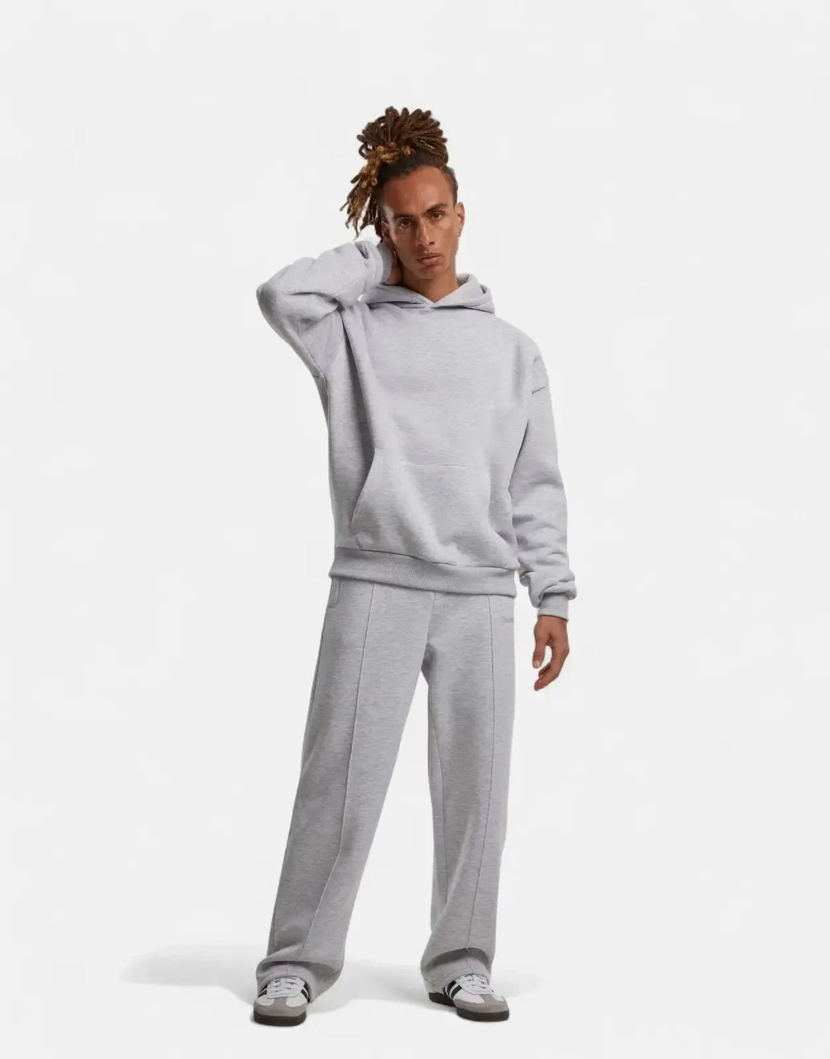 Prohibited Loose Grey Melange Sweatpants - Subwear