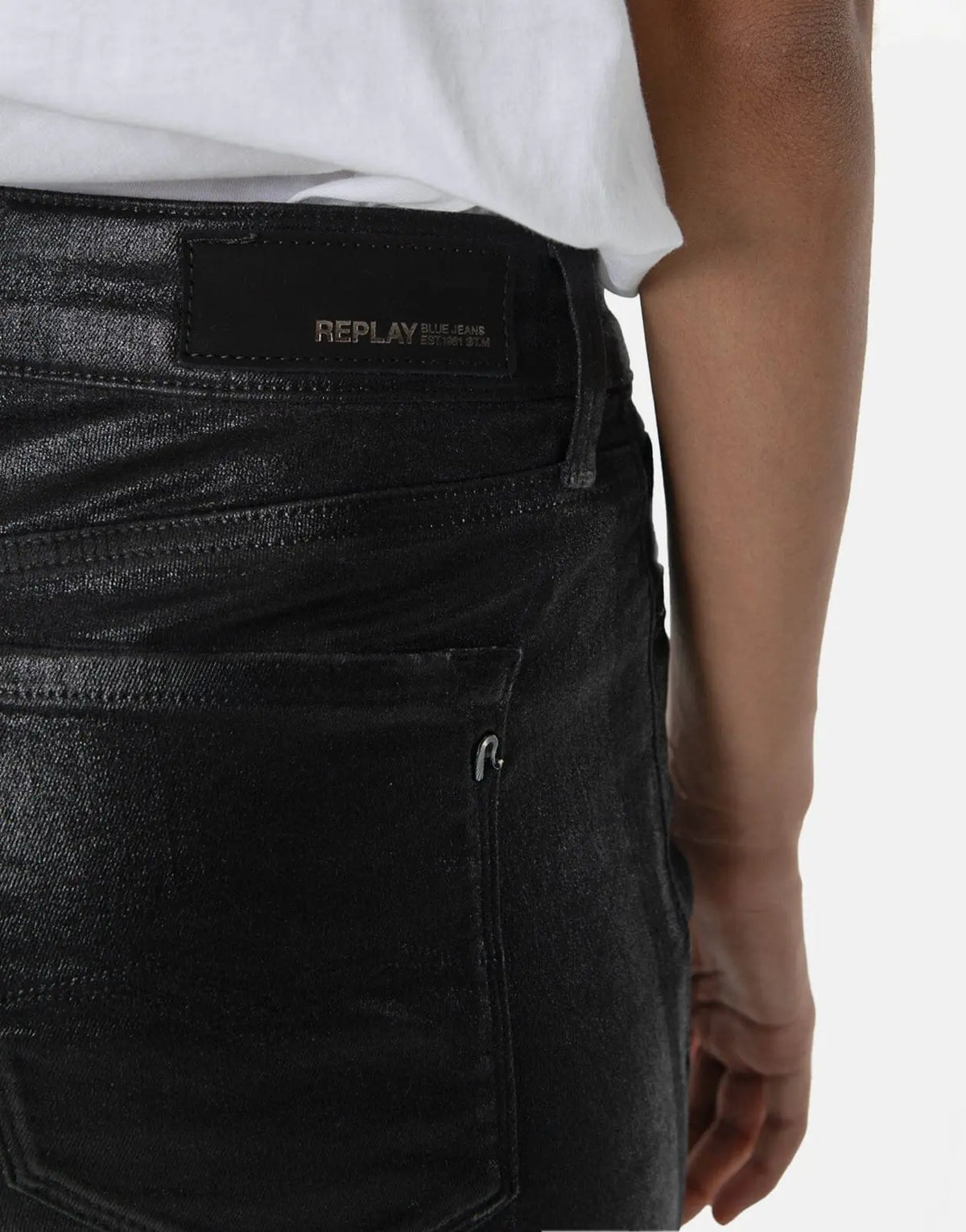 Replay Luzien High Waist Black Skinny Jeans - Subwear