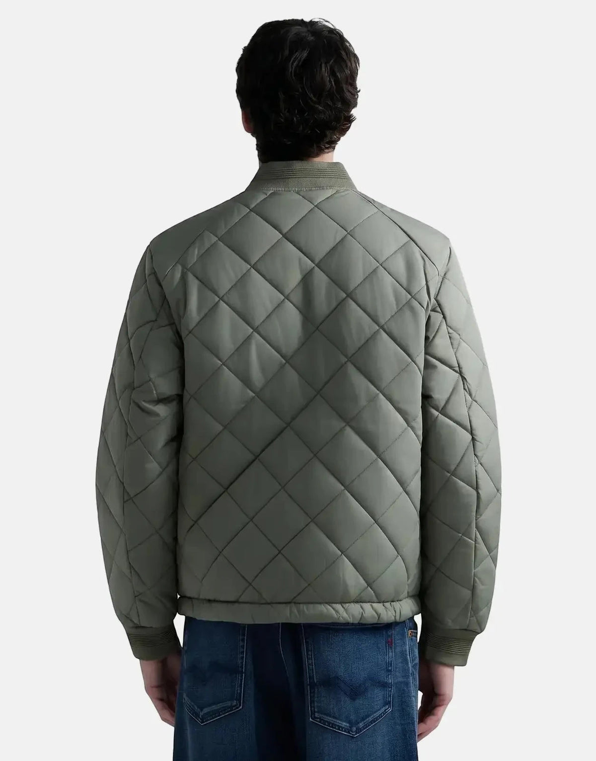 Replay Quilted Mud Green Jacket - Subwear
