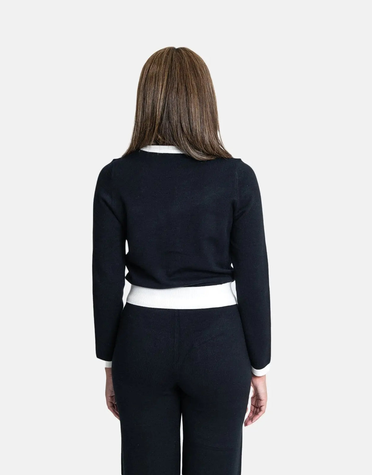 Sissy Boy Basic Contrasted Knit White/Black Cardigan - Subwear