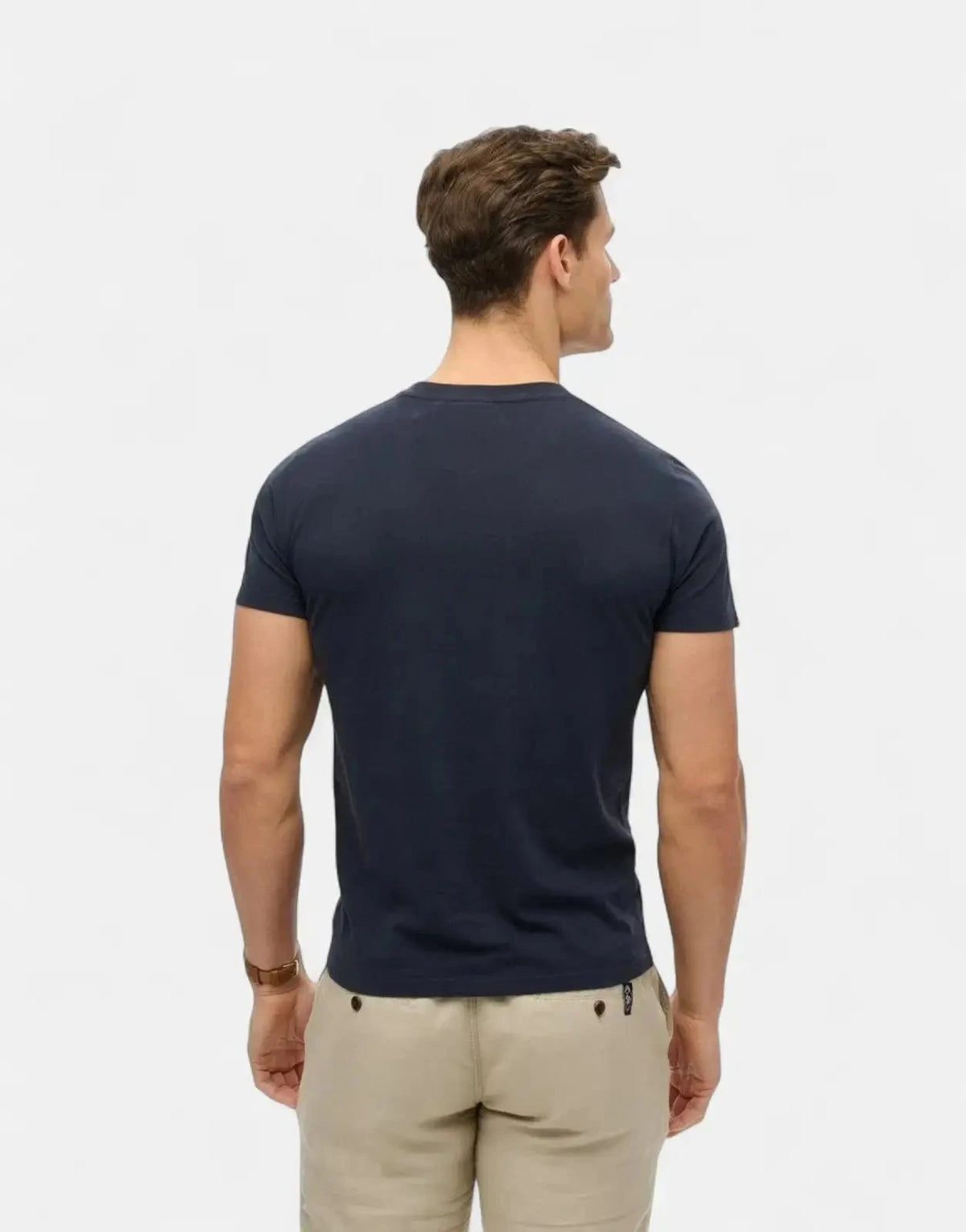 Superdry Essential Contrast EMB Eclipse Navy T-Shirt - Subwear