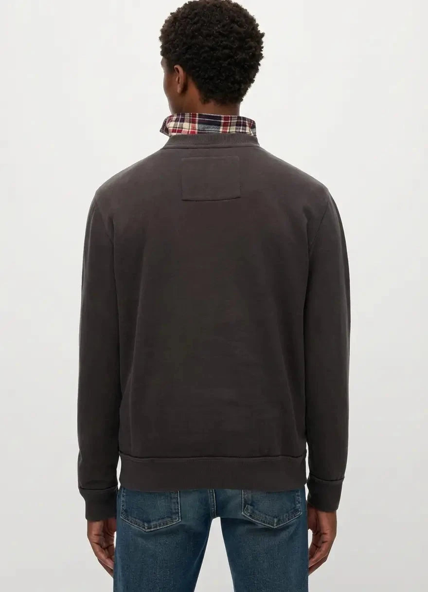 Superdry Vintage Athletic Crew Washed Black Sweatshirt - Subwear